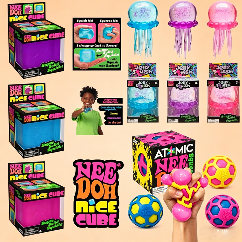 Sensory Fidget Toys - New NeeDoh Squishy Schylling/// Atomic Stress
