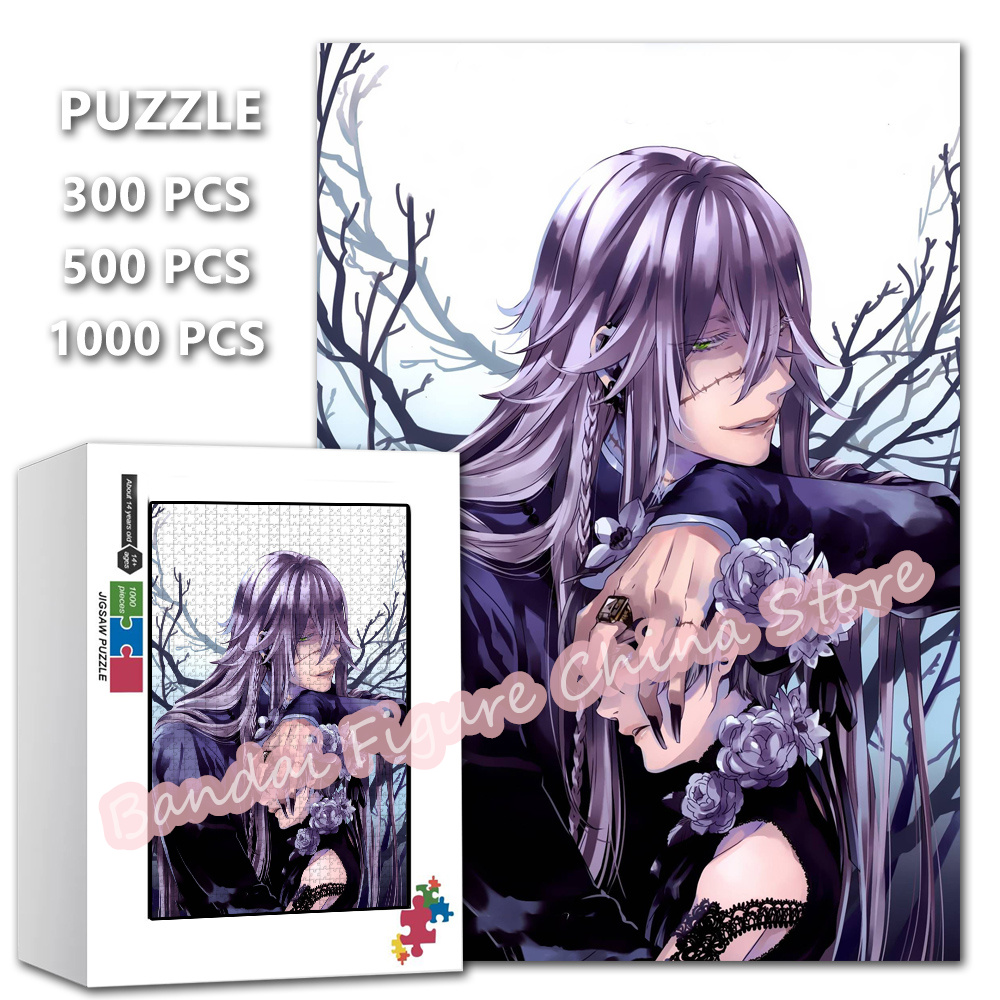 Kids Toys Under 300 - Black Butler Cartoon Print Puzzles Grim