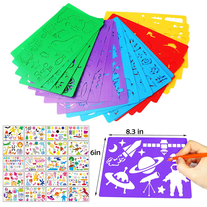 Kids Toys Under 300 - Kids Drawing Stencils Set 300+ Patterns