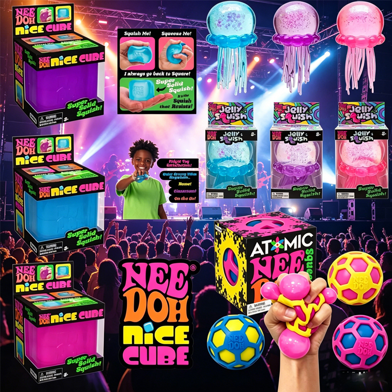 Sensory Fidget Toys - New NeeDoh Squishy Schylling Atomic Stress///