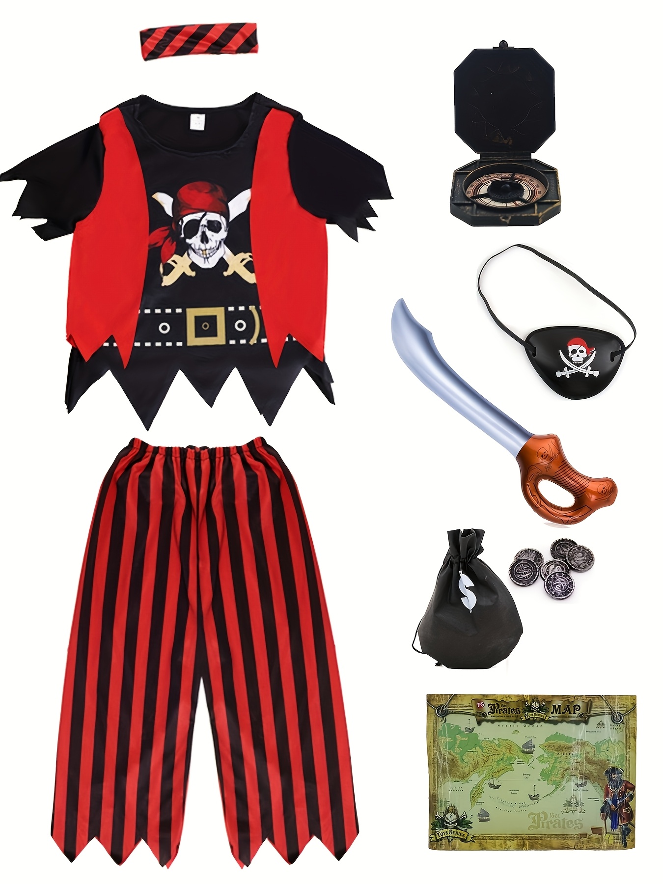 Kids Pirate Costume Set Hallow - Kids Toys Return Gift recensie en prijs