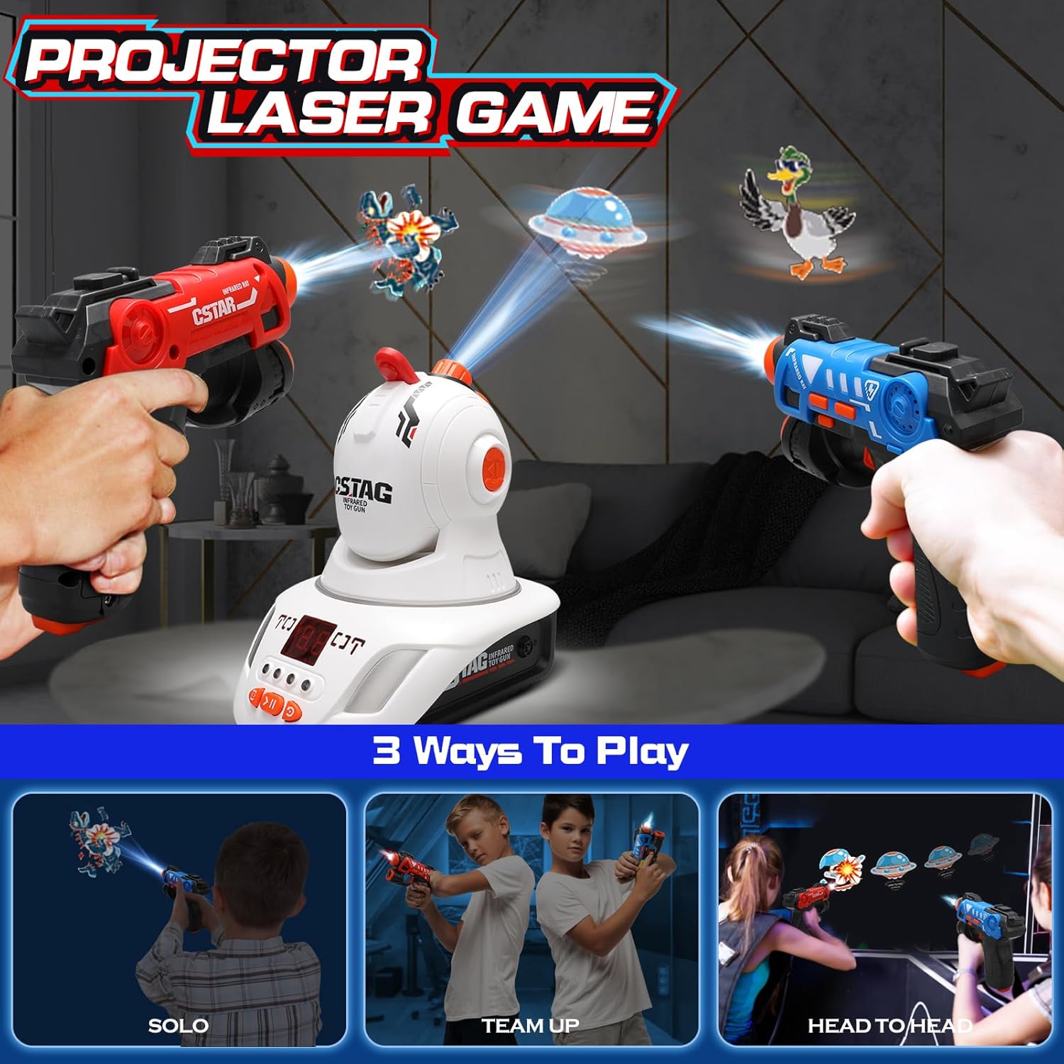 CSTAG Projector Duck UFO Hunti - Laser Tag Set Kids recensie en prijs