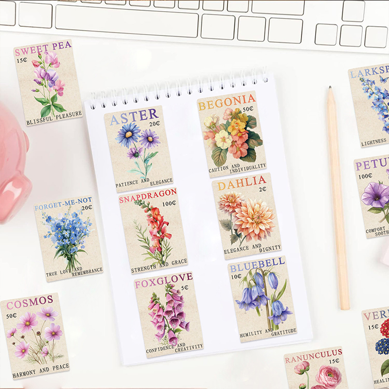 50PCS Vintage Flower Postage S - Kids Toys Vintage recensie en prijs