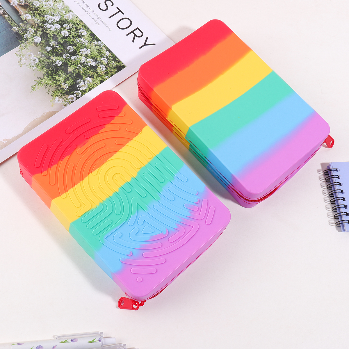 Silicone Rainbow Desk Statione - Sensory Fidget Toys recensie en prijs