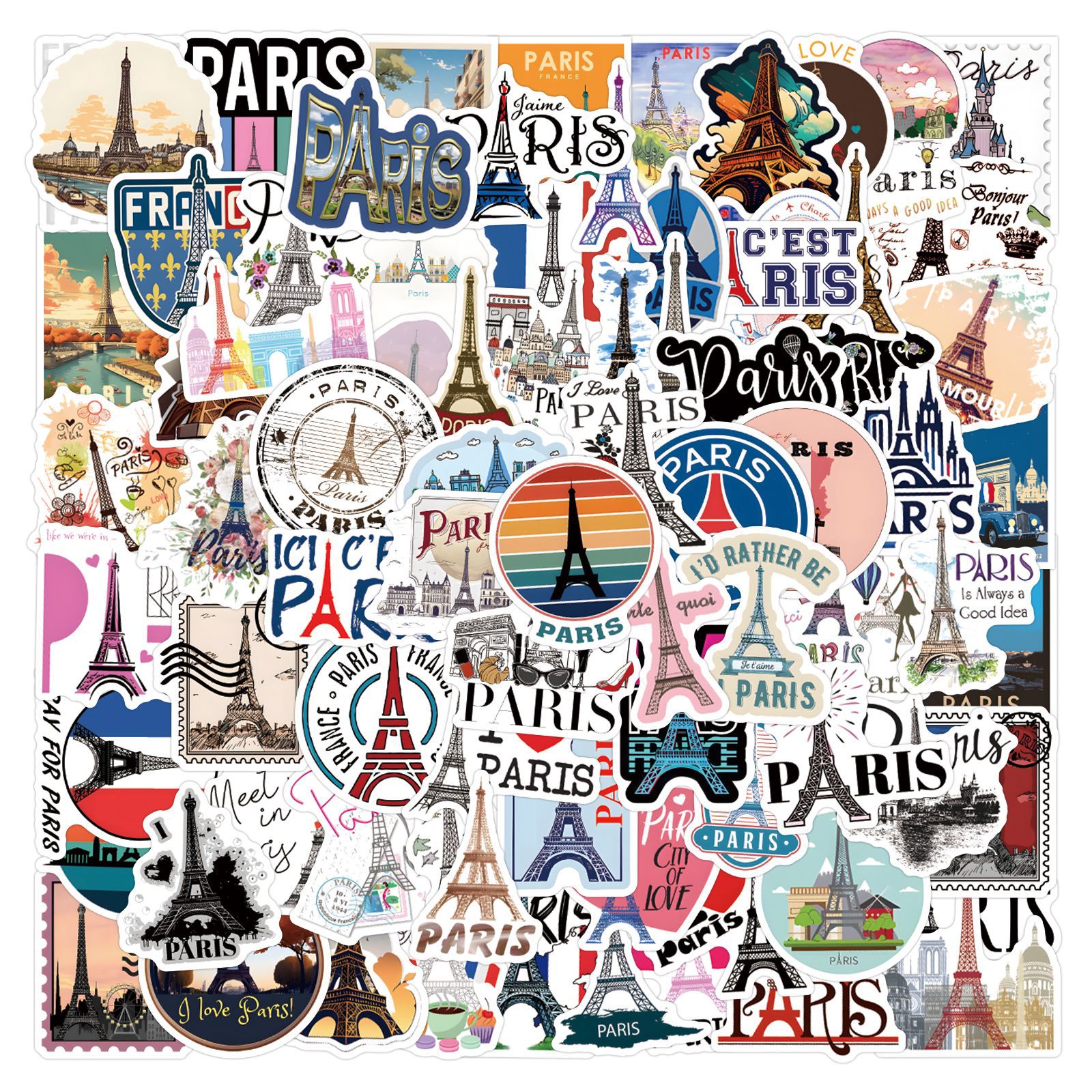 110PCSFrance Paris Stickers Tr - Kids Toys Paris recensie en prijs