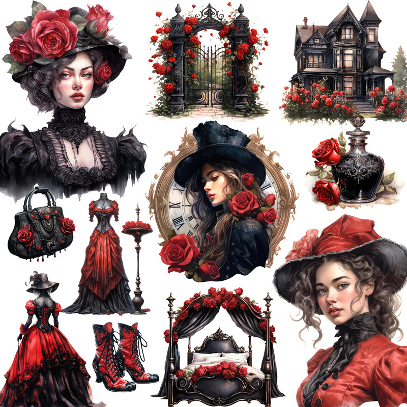 Victoria Black Rose Stickers C - Kids Toys Victoria recensie en prijs