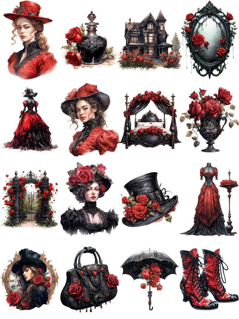 Victoria Black Rose Stickers C - Kids Toys Victoria recensie en prijs