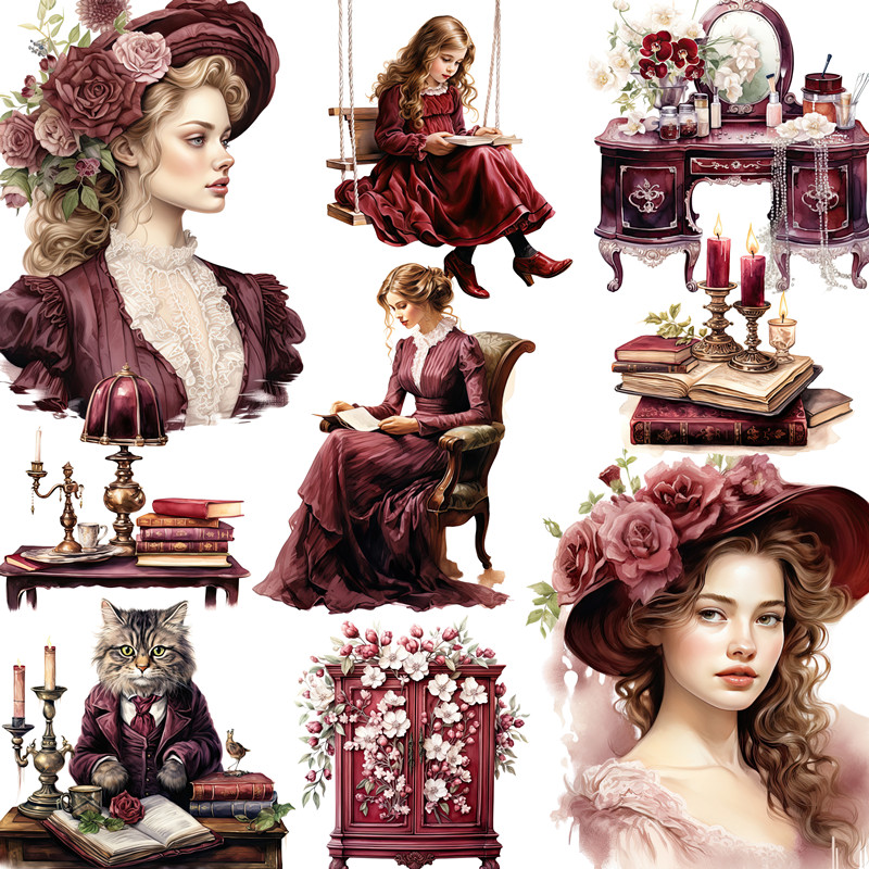 Retro Victoria Lady Stickers C - Kids Toys Victoria recensie en prijs