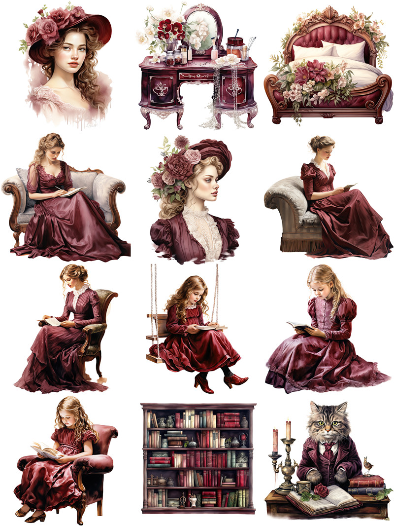 Retro Victoria Lady Stickers C - Kids Toys Victoria recensie en prijs