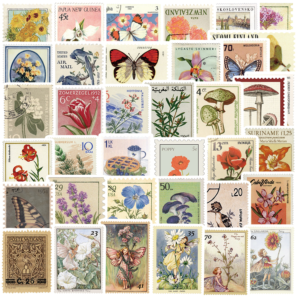 50pcs Retro Stamp Art Stickers - Kids Toys Vintage recensie en prijs