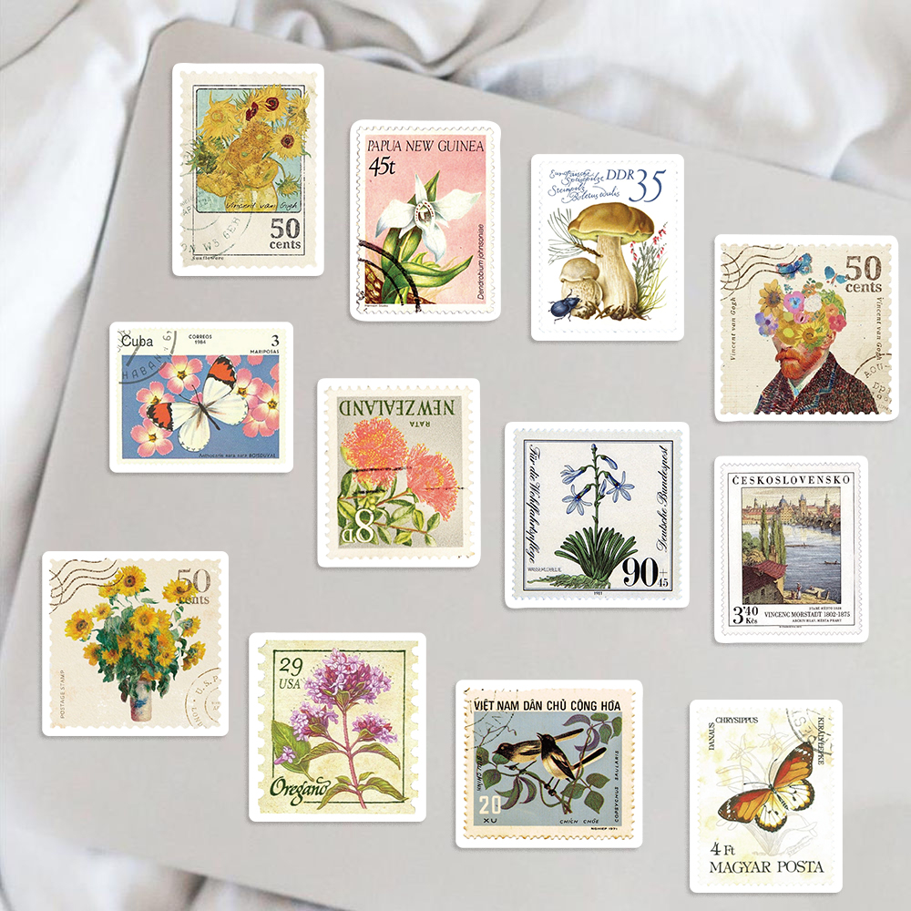 50pcs Retro Stamp Art Stickers - Kids Toys Vintage recensie en prijs