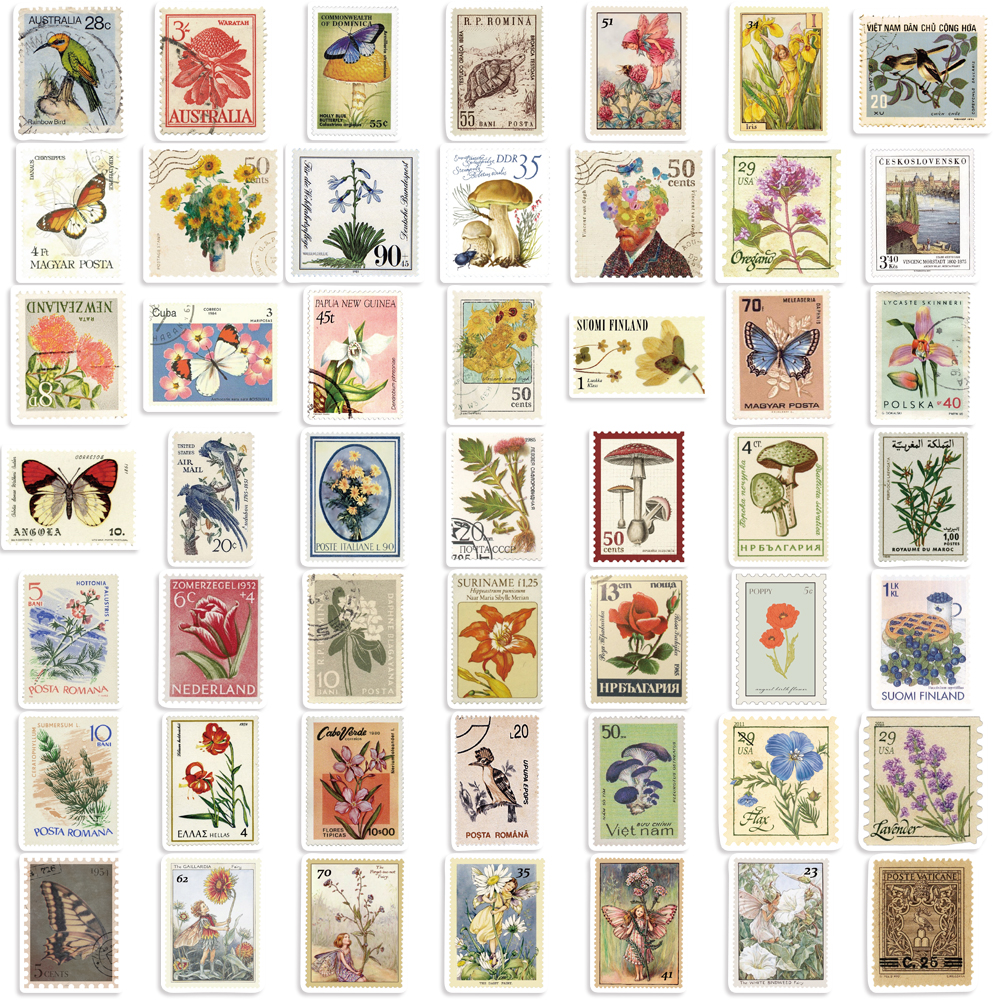 50pcs Retro Stamp Art Stickers - Kids Toys Vintage recensie en prijs